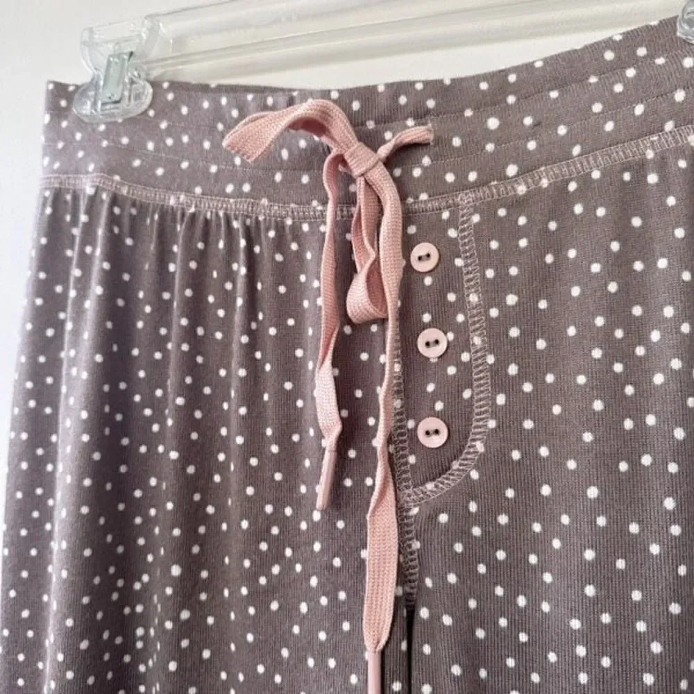 PJ Salvage Women's Dotted Soft Pajama Jogger Pants Grey S‎